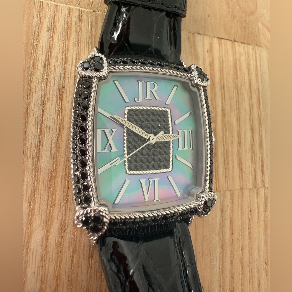 Judith ripka ladies mother of pearl stainless steel watch NEW BATTERY